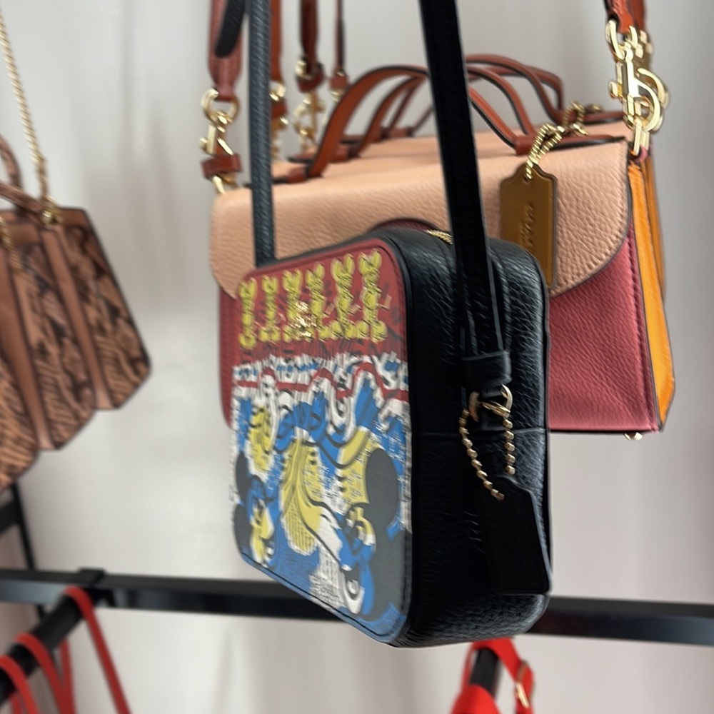 Coach Disney Mickey Mouse X Keith Haring Mini Camera Bag
Gold/Chalk Black Multi - Picture 3 of 16